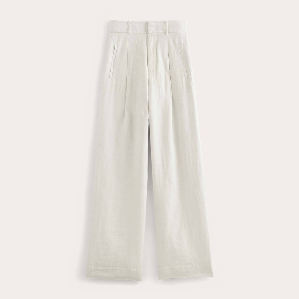 Everlane Women's Linen Way-High® Drape Pant in Natural Chambray, Size 6, Denim/…